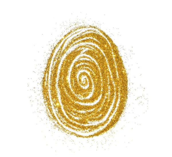 Osterei Aus Goldglitter Auf Weißem Hintergrund Feiertagsdekoration — Stockfoto