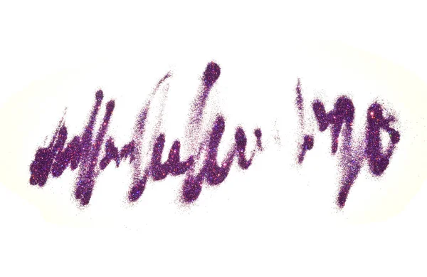 Fond Texturé Avec Des Paillettes Violettes Scintillent Sur Blanc Comme — Photo