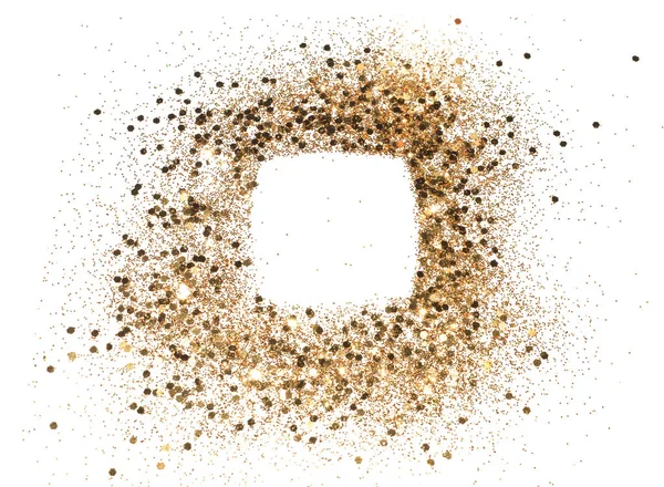 Beyaz Altın Glitter Pırıltı Soyut Çerçevesinde Tasarımınız Için Kenarlıklı Dokulu — Stok fotoğraf