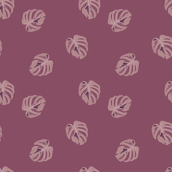 Nahtloses Muster Mit Tropischen Blättern Modernen Violetten Farben — Stockvektor
