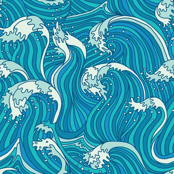 Onde de mer motif sans couture — Image vectorielle