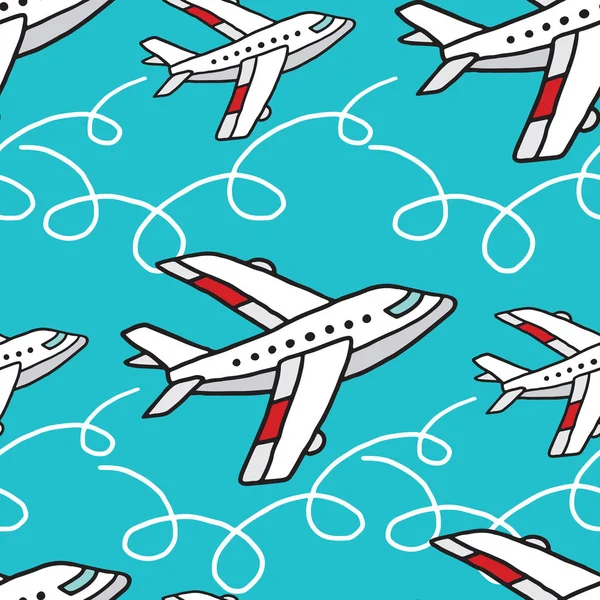 Çizgi film uçak Seamless Modeli