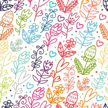 Çiçekler anahat Seamless Modeli