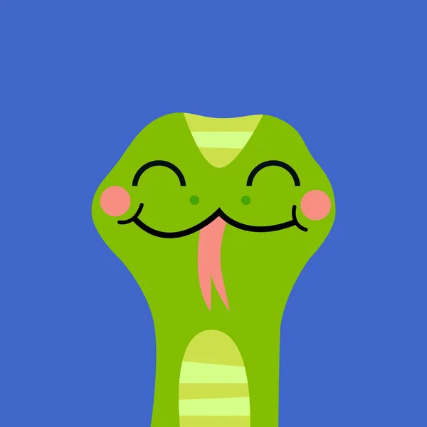 Leuke Snake Portret Vector Illustratie — Stockvector