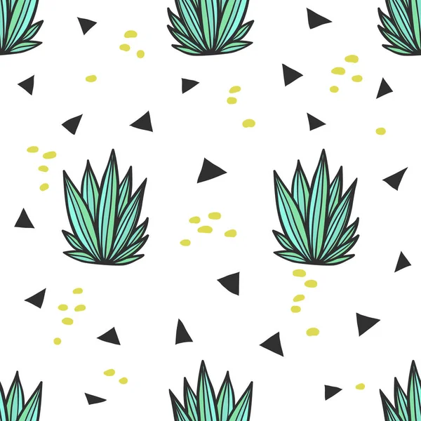 Güzel Kaktüsler Soyut Doğal Kusursuz Desen