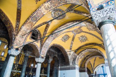 Istanbul Türkiye: 10 Nisan 2016. Istanbul, Türkiye - mimari parça Ayasofya Müzesi (Ayasofya) iç.