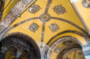 Istanbul Türkiye: 10 Nisan 2016. Istanbul, Türkiye - mimari parça Ayasofya Müzesi (Ayasofya) iç.