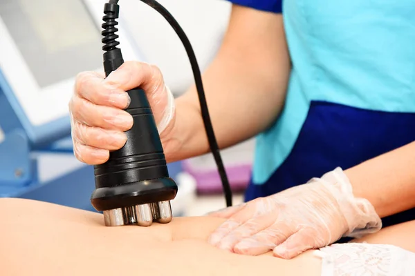 Pele Apertando Barriga Hardware Cosmetology Body Cuidado Escultura Corporal Não — Fotografia de Stock