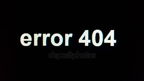 "errore 404 "essere digitato sullo schermo del computer in primo piano — Video Stock