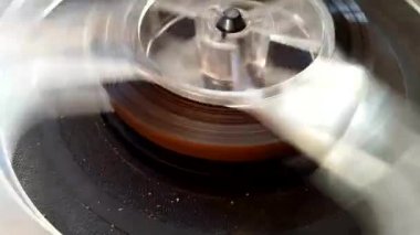 Eski retro Reel ses kaydedici iplik makaraları