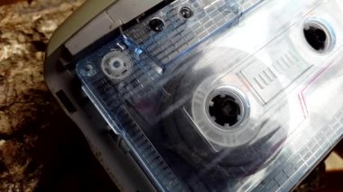 Eski kaset ses kaydedici iplik makaraları