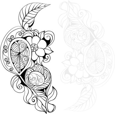 Fantezi soyut çiçek