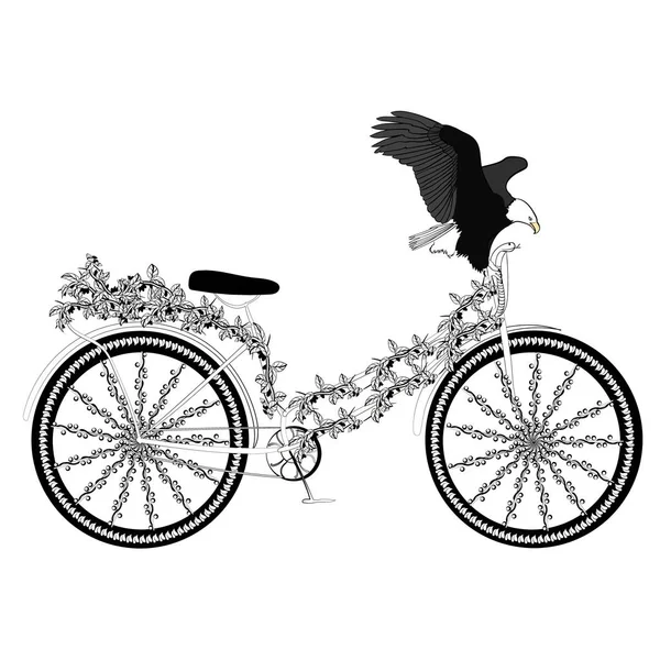 ファンタジー抽象的な自転車 — ストックベクタ
