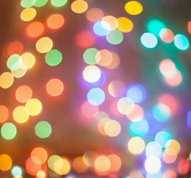 Noel çelenk ışık yansımaları