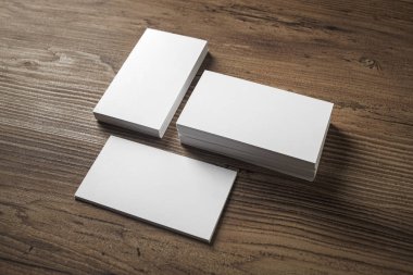 Blank white business cards