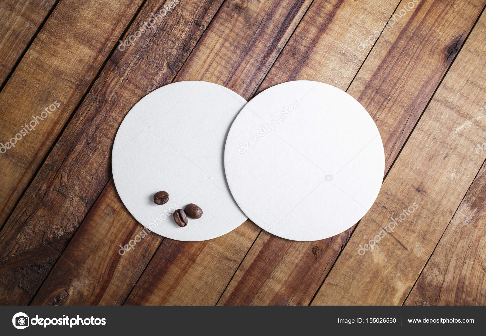 Blank beer coasters Stock Photo by ©Veresovich 155026560