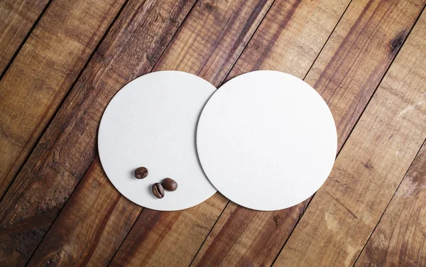 Blank beer coasters — Stock Image Blank beer coasters Stock Image