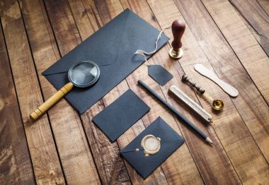 Vintage ileti örneği öğeleri