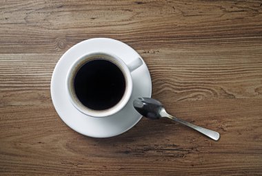 Kahve fincanı ve kaşık