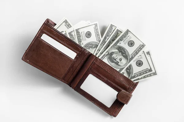 Dolarů v peněžence — Stock fotografie