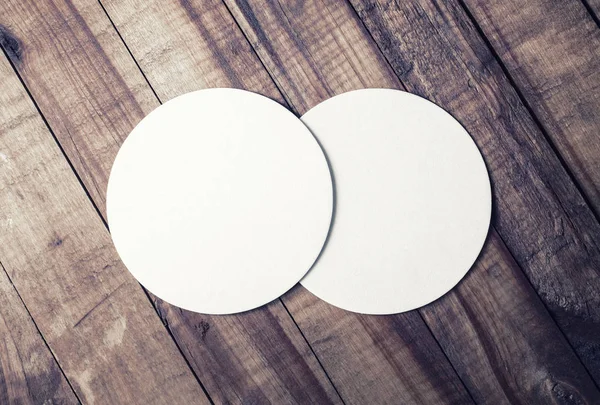 Two beer coasters — Stock Image Two beer coasters Royalty Free Stock Photos