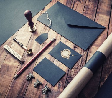 Siyah Kırtasiye mockup