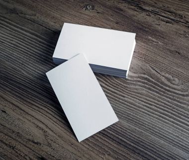 Blank white business cards