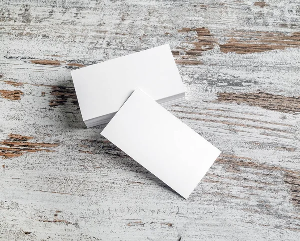 Blank white business cards — Stockfoto