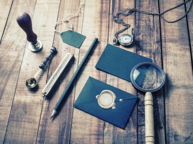 Vintage ileti örneği öğeleri