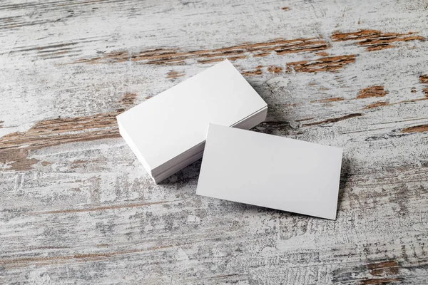 Λευκό επαγγελματικές κάρτες — Φωτογραφία Αρχείου