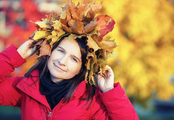 Žena na podzim — Stock fotografie