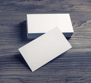 Blank white business cards