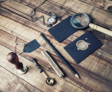 Vintage ileti örneği öğeleri