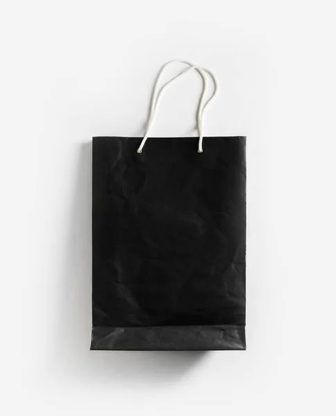 Black paper bag — Stock Photo, Image