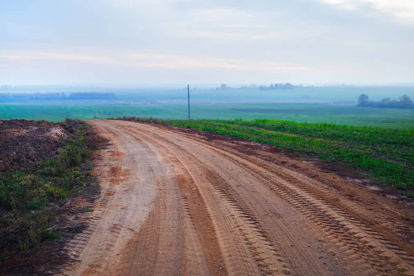 Çakıl yolu dönüşü — Stok fotoğraf