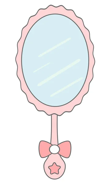 Χαριτωμένο καρτούν εικονογράφηση φορέα ροζ καθρέφτη — Διανυσματικό Αρχείο