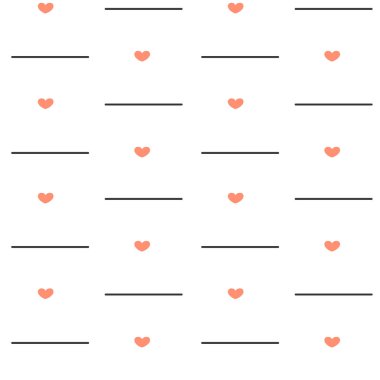 sevimli güzel sorunsuz vektör desen arka plan illüstrasyon kalp ve çizgili