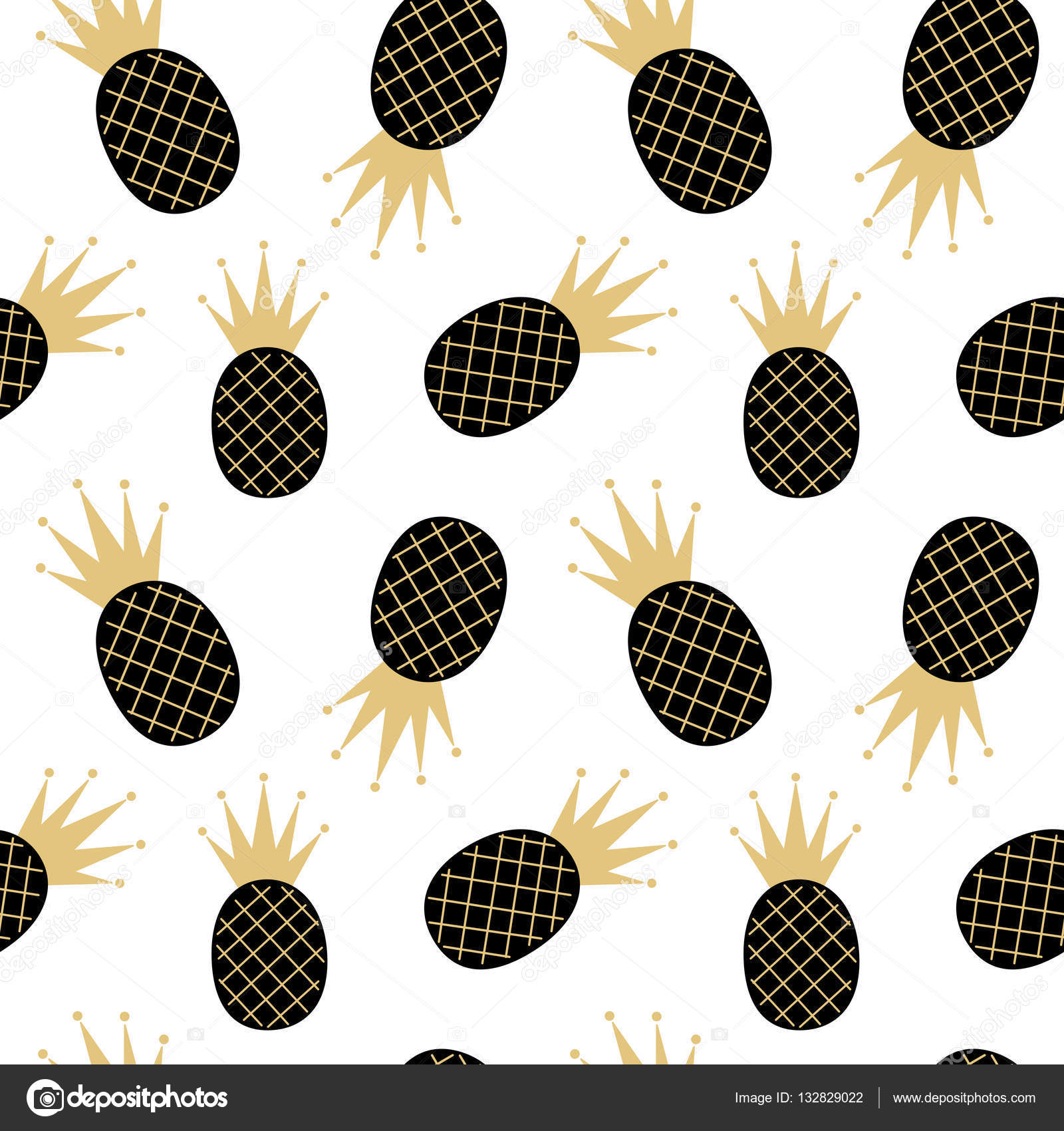 Black white gold seamless vector pattern background illustration with