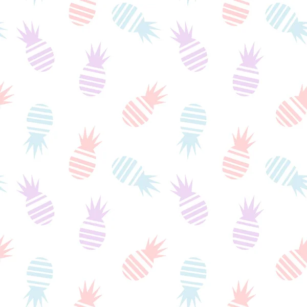 Ananas rayés colorés motif vectoriel sans couture illustration de fond — Image vectorielle