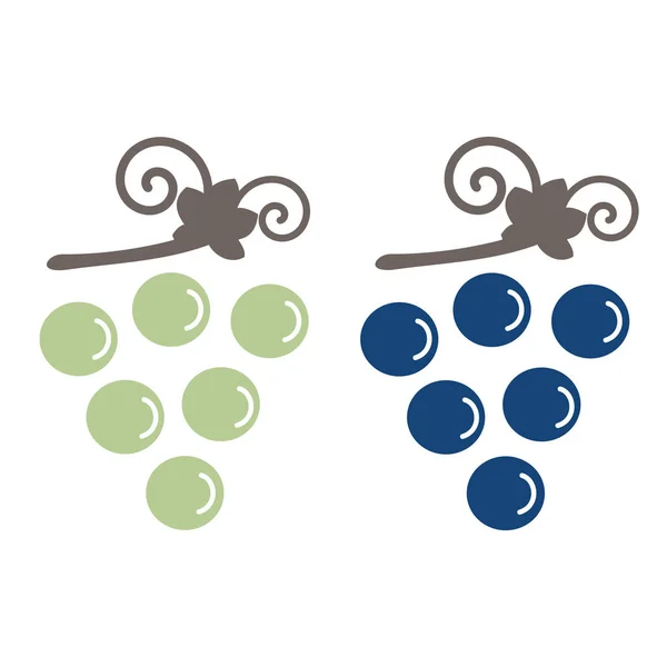 Símbolo de uvas ícone vetor abstrato —  Vetores de Stock