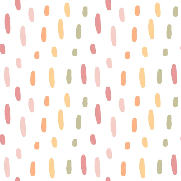 Coloré Brosse Dessinée Main Confettis Motif Vectoriel Sans Couture Illustration — Image vectorielle