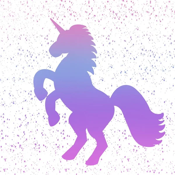 Niedlich Bunte Gradient Einhorn Illustration — Stockfoto