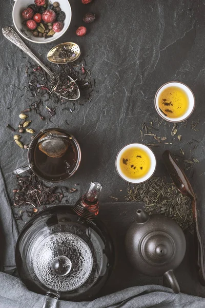 Concept de diversité du thé vertical — Photo
