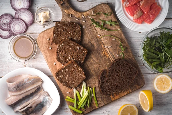 Ingrediënten voor broodjes kopie spacy — Stockfoto