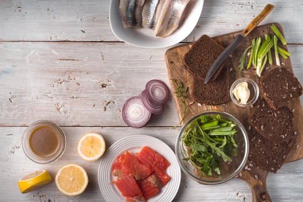 Ingredientes para Smoresbrod a la derecha — Foto de Stock