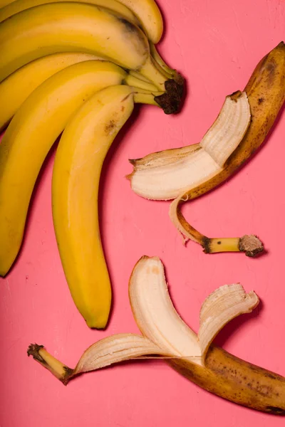 Pop art still life with bananas vertical — Stock Photo, Image