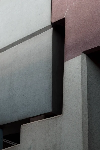 Abstract lines on architecture building closeup — Stock Photo, Image