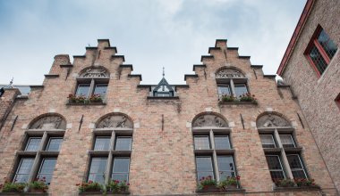 Bruges eski kasaba Belçika tarihi cephe