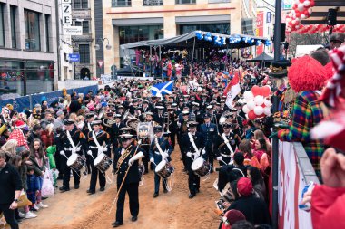 Müzisyenler gül Pazartesi resmi geçit Köln - gül Pazartesi 27 Şubat 2017 Köln'geçit töreni