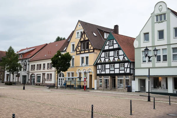 Casas en Rathausplatz en Horn en Lippe, Westfalia Oriental — Foto de Stock